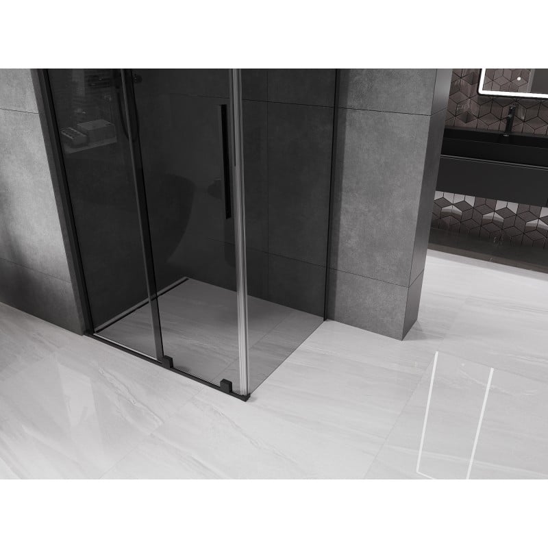 Mexen Velar cabine de douche coulissante 130 x 90 cm, graphite, noir - 871-130-090-41-70