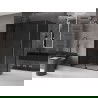 Mexen Velar cabine de douche coulissante 140 x 80 cm, graphite, noir - 871-140-080-41-70