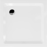 Mexen Flat receveur de douche carré slim 80 x 80 cm, Blanc, siphon Chrome - 40108080