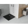 Mexen Flat receveur de douche carré slim 80 x 80 cm, Noir, siphon Chrome - 40708080