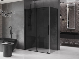 Mexen Velar cabine de douche coulissante 160 x 100 cm, graphite, noire - 871-160-100-41-70