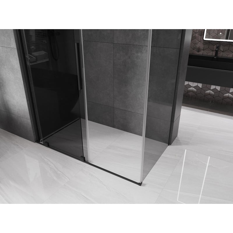 Mexen Velar cabine de douche coulissante 160 x 90 cm, graphite, noire - 871-160-090-41-70