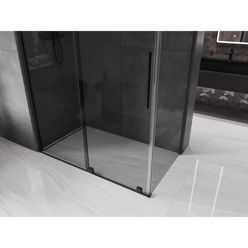 Mexen Velar cabine de douche coulissante 160 x 80 cm, graphite, noir - 871-160-080-41-70