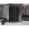 Mexen Velar cabine de douche coulissante 90 x 80 cm, graphite, noire - 871-090-080-41-70