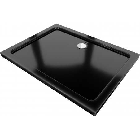 Mexen Flat receveur de douche rectangulaire slim 120 x 90 cm, Noir, siphon Chrome - 40709012
