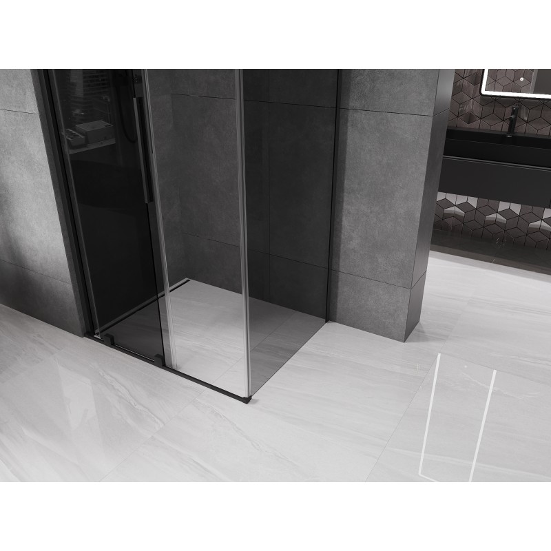 Mexen Velar cabine de douche coulissante 90 x 80 cm, graphite, noir - 871-090-080-41-70