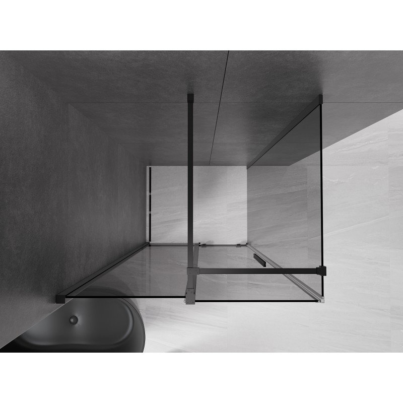 Mexen Velar cabine de douche coulissante 120 x 100 cm, graphite, noir - 871-120-100-41-70