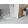Mexen Flat receveur de douche demi-circulaire slim 80 x 80 cm, blanc, siphon chromé - 41108080