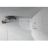 Mexen Flat receveur de douche semi-circulaire slim 80 x 80 cm, blanc, siphon chromé - 41108080