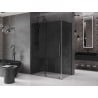 Mexen Velar cabine de douche coulissante 150 x 80 cm, graphite, métal canon de fusil - 871-150-080-41-95