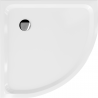 Mexen Flat receveur de douche demi-circulaire slim 90 x 90 cm, blanc, siphon chromé - 41109090