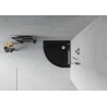 Mexen Flat receveur de douche demi-rond slim 70 x 70 cm, noir, siphon chromé - 41707070