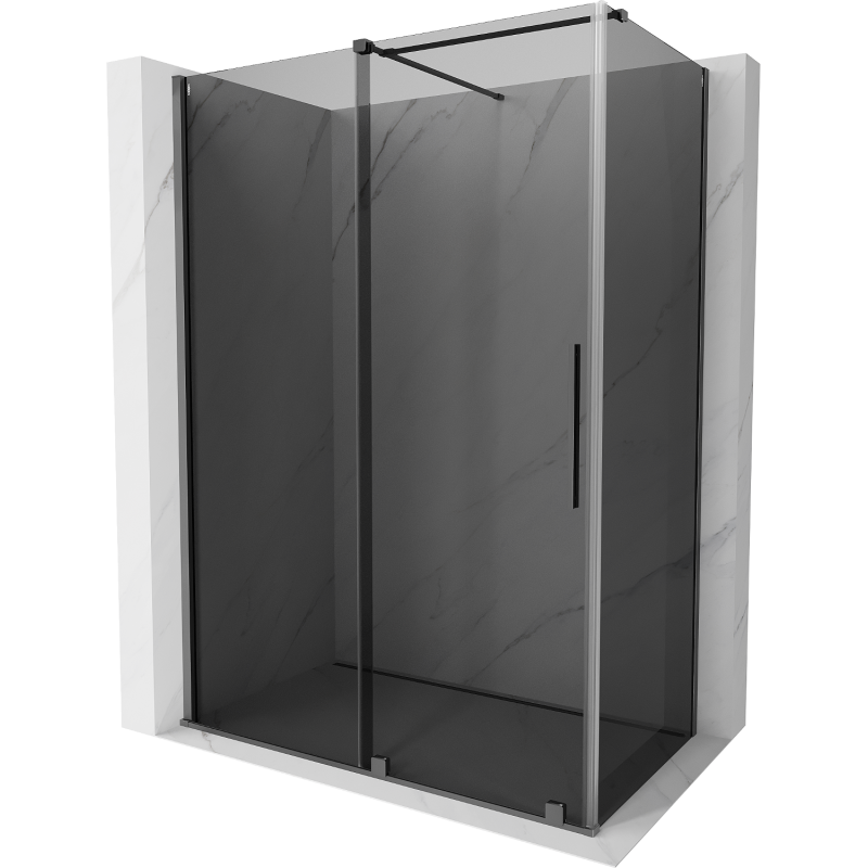 Mexen Velar cabine de douche coulissante 160 x 85 cm, graphite, gun metal - 871-160-085-41-95