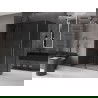 Mexen Velar cabine de douche coulissante 160 x 90 cm, graphite, métal noir - 871-160-090-41-95