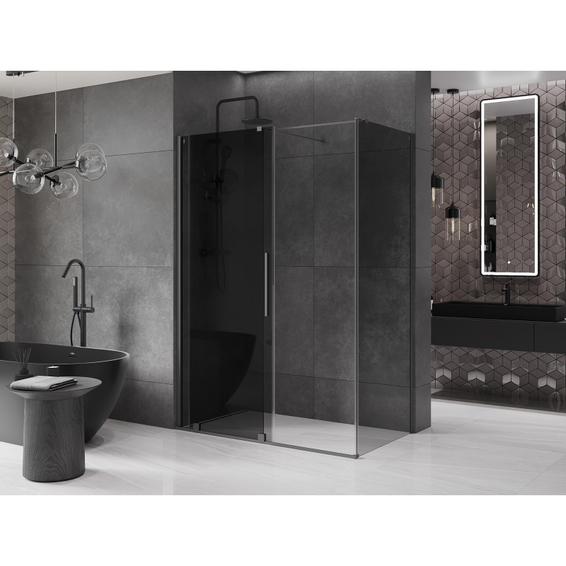 Mexen Velar cabine de douche coulissante 160 x 100 cm, graphite, gun metal - 871-160-100-41-95