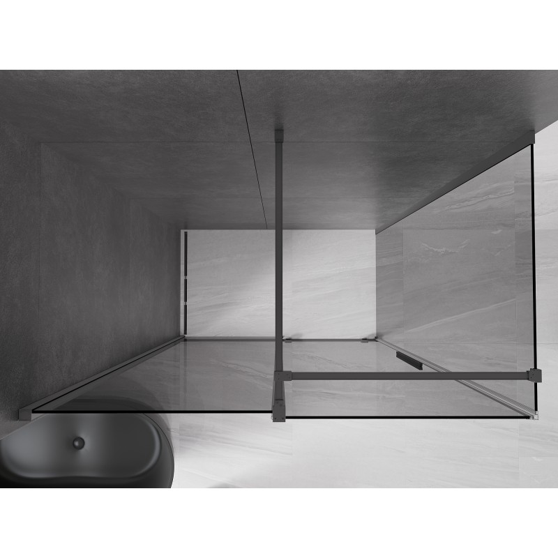 Mexen Velar cabine de douche coulissante 160 x 70 cm, graphite, gun metal - 871-160-070-41-95