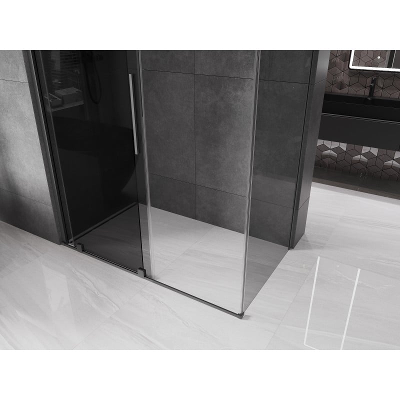 Mexen Velar cabine de douche coulissante 160 x 100 cm, graphite, gun metal - 871-160-100-41-95