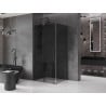 Mexen Velar cabine de douche coulissante 130 x 85 cm, graphite, acier canon - 871-130-085-41-95