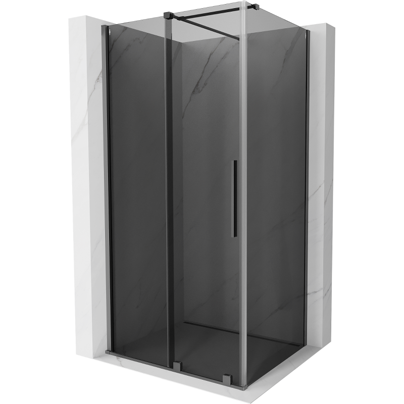Mexen Velar cabine de douche coulissante 120 x 85 cm, graphite, métal gun - 871-120-085-41-95