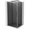 Mexen Velar cabine de douche coulissante 130 x 85 cm, graphite, acier canon - 871-130-085-41-95