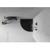 Mexen Flat receveur de douche demi-circulaire slim 90 x 90 cm, noir, siphon noir - 41709090B