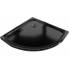 Mexen Flat receveur de douche semi-circulaire slim 90 x 90 cm, noir, siphon noir - 41709090B