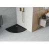 Mexen Flat receveur de douche semi-circulaire slim 90 x 90 cm, noir, siphon doré - 41709090G