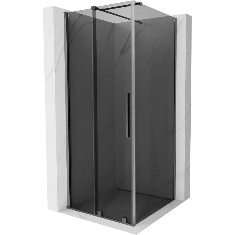 Mexen Velar cabine de douche coulissante 90 x 90 cm, graphite, métal canon - 871-090-090-41-95
