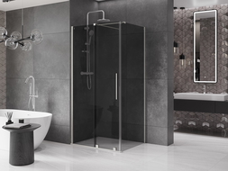 Mexen Velar cabine de douche coulissante 100 x 90 cm, graphite, nickel brossé - 871-100-090-41-97