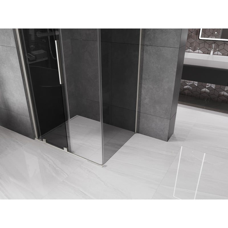 Mexen Velar cabine de douche coulissante 90 x 85 cm, graphite, nickel brossé - 871-090-085-41-97