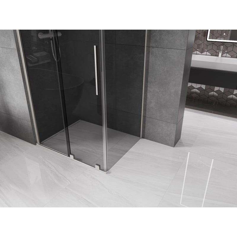 Mexen Velar cabine de douche coulissante 120 x 85 cm, graphite, nickel brossé - 871-120-085-41-97