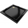 Bac à douche carré plat Mexen Flat 80 x 80 cm, noir, siphon doré - 40708080G