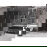 Mexen Velar cabine de douche coulissante 140 x 100 cm, graphite, nickel brossé - 871-140-100-41-97