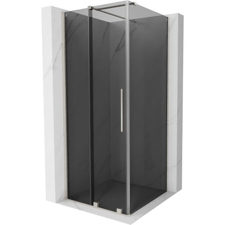Mexen Velar cabine de douche coulissante 100 x 100 cm, graphite, nickel brossé - 871-100-100-41-97