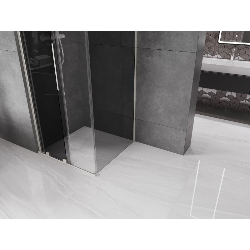 Mexen Velar cabine de douche coulissante 120 x 120 cm, graphite, nickel brossé - 871-120-120-41-97