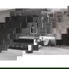 Mexen Velar cabine de douche coulissante 140 x 70 cm, graphite, nickel brossé - 871-140-070-41-97