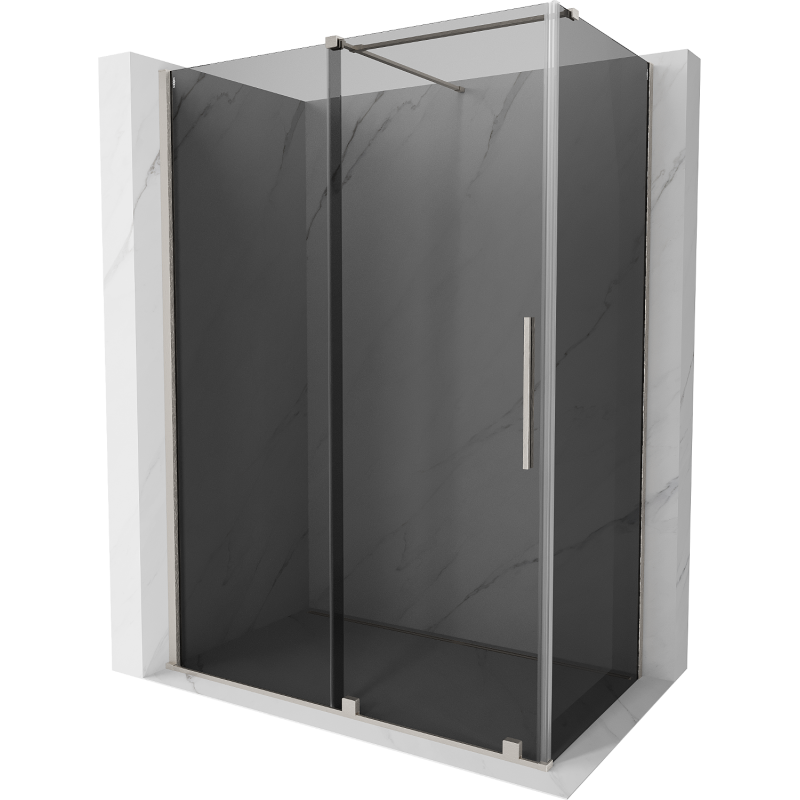 Mexen Velar cabine de douche coulissante 140 x 70 cm, graphite, nickel brossé - 871-140-070-41-97