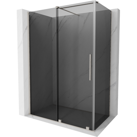 Mexen Velar cabine de douche coulissante 140 x 70 cm, graphite, nickel brossé - 871-140-070-41-97