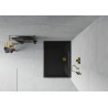 Mexen Flat receveur de douche rectangulaire slim 120 x 90 cm, noir, siphon doré - 40709012G