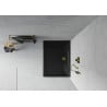 Mexen Flat receveur de douche rectangulaire slim 100 x 90 cm, noir, siphon doré - 40709010G