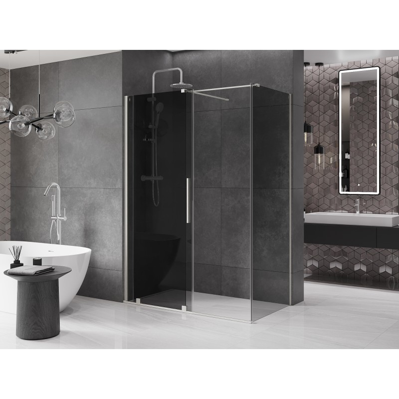 Mexen Velar cabine de douche coulissante 160 x 90 cm, graphite, nickel brossé - 871-160-090-41-97
