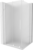 Mexen Velar cabine de douche coulissante 90 x 70 cm, givrée, blanche - 871-090-070-31-20