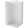 Mexen Velar cabine de douche coulissante 100 x 80 cm, givré, blanc - 871-100-080-31-20