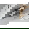 Mexen Flat receveur de douche rectangulaire slim 80 x 70 cm, Blanc, siphon Noir - 40107080B