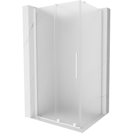 Mexen Velar cabine de douche coulissante 120 x 90 cm, givré, blanc - 871-120-090-31-20