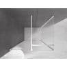 Mexen Velar cabine de douche coulissante 110 x 100 cm, givré, blanc - 871-110-100-31-20
