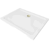 Mexen Flat receveur de douche rectangulaire slim 100 x 70 cm, blanc, siphon doré - 40107010G