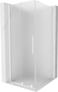 Mexen Velar cabine de douche coulissante 90 x 90 cm, givrée, blanche - 871-090-090-31-20