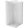 Mexen Velar cabine de douche coulissante 100 x 100 cm, givrée, blanche - 871-100-100-31-20