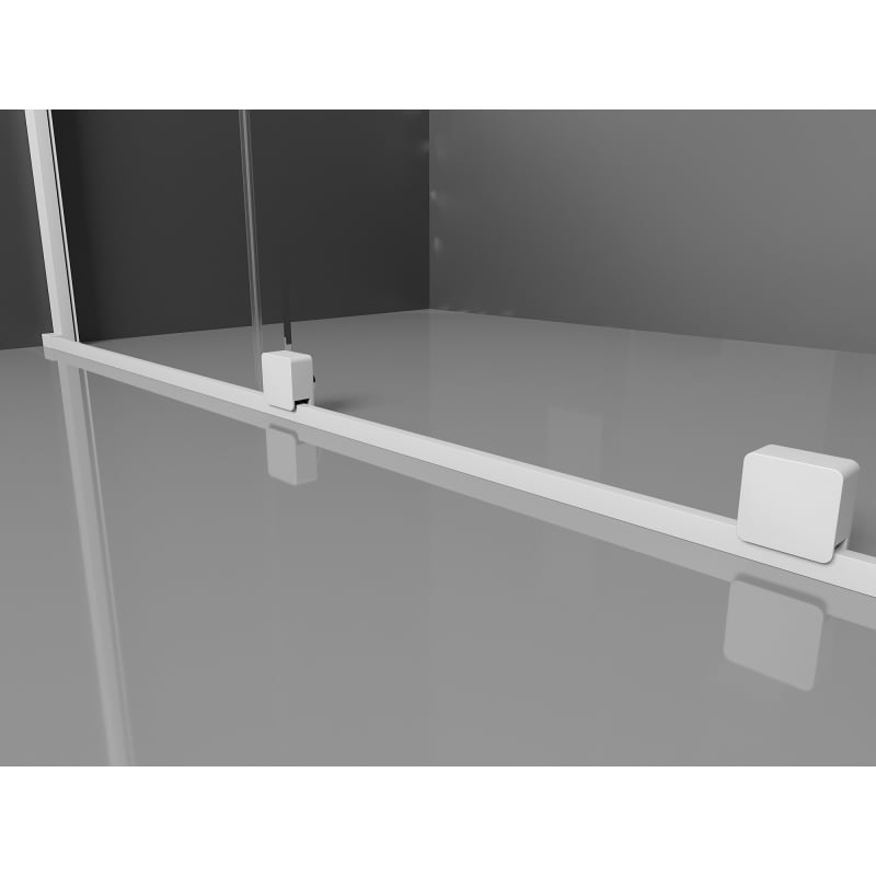 Mexen Velar cabine de douche coulissante 120 x 120 cm, givrée, blanche - 871-120-120-31-20